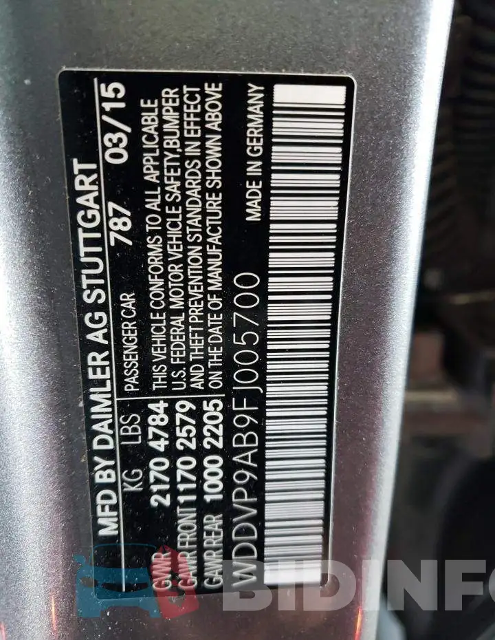 WDDVP9AB9FJ005700 Photo# 12
