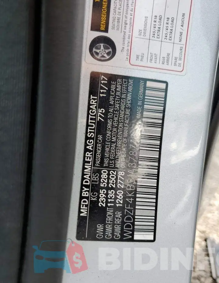 WDDZF4KB3JA378746 Photo# 12