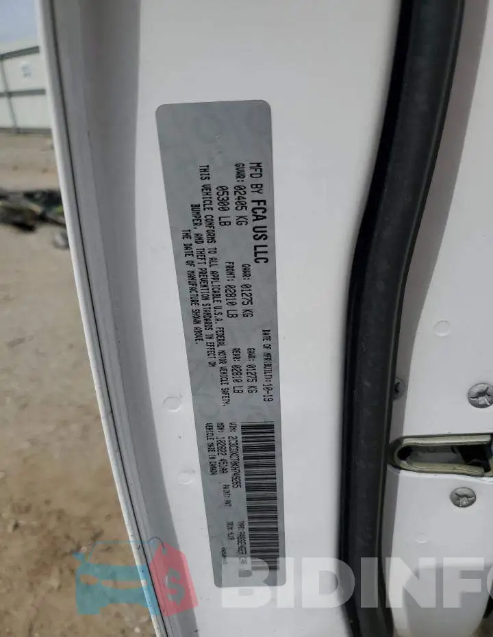 2C3CDXCT0KH749285 Photo# 13