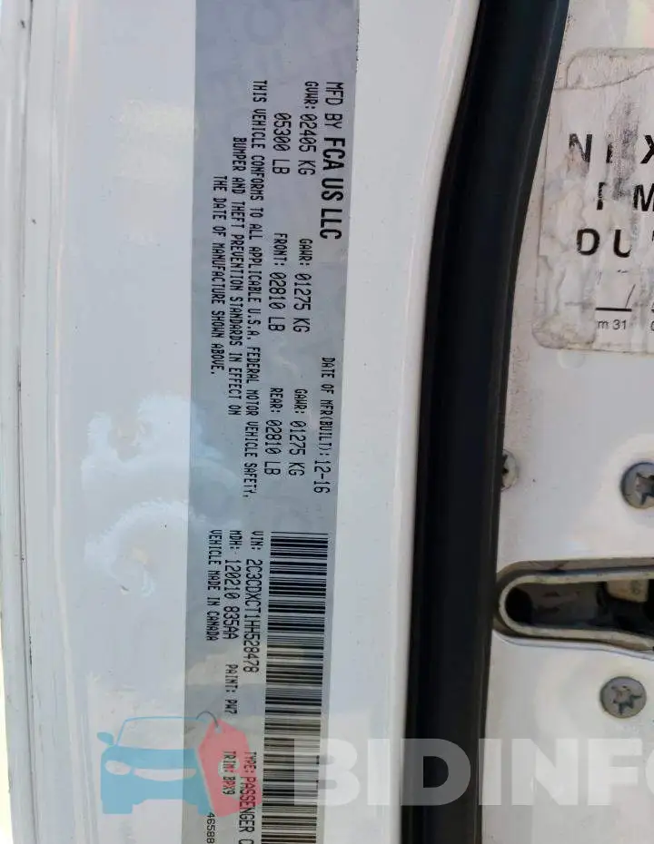 2C3CDXCT1HH528478 Photo# 12