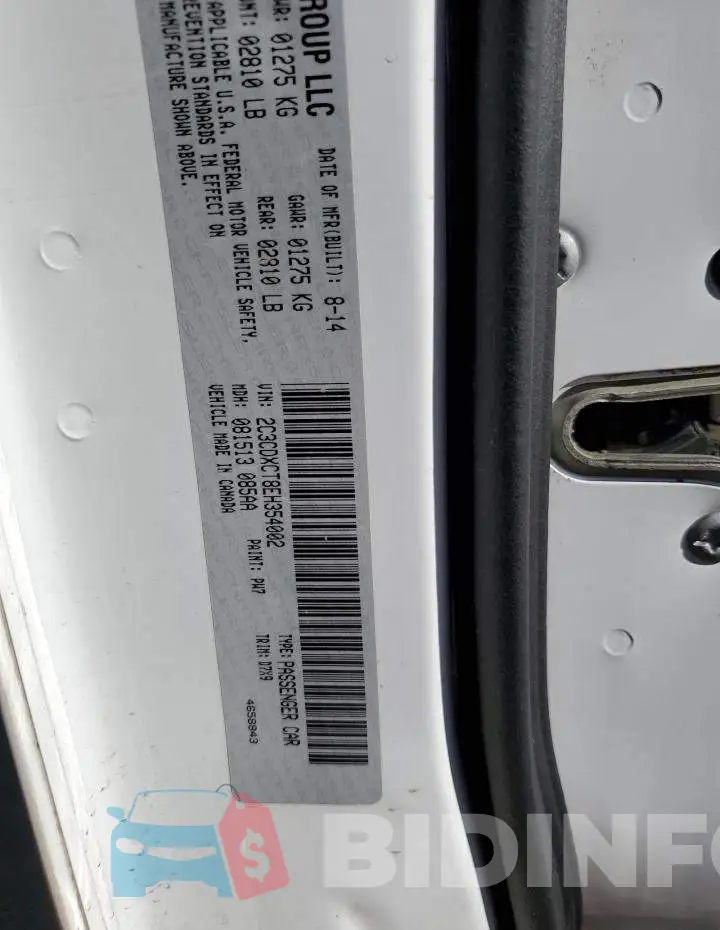 2C3CDXCT8EH354002 Photo# 13