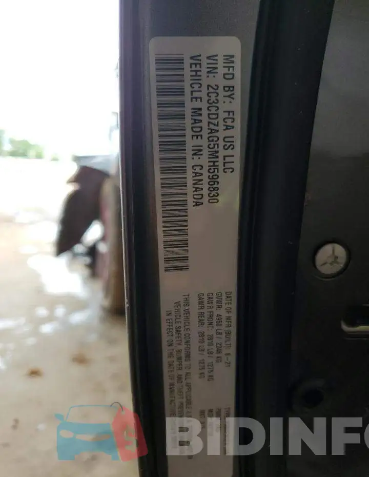 2C3CDZAG5MH596830 Photo# 12