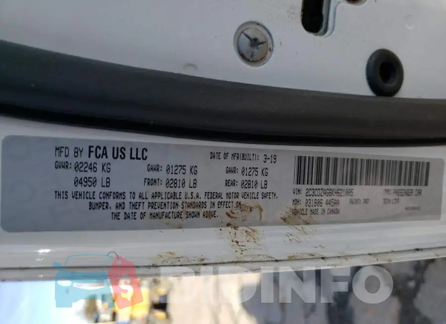 2C3CDZAG6KH621005 Photo# 12