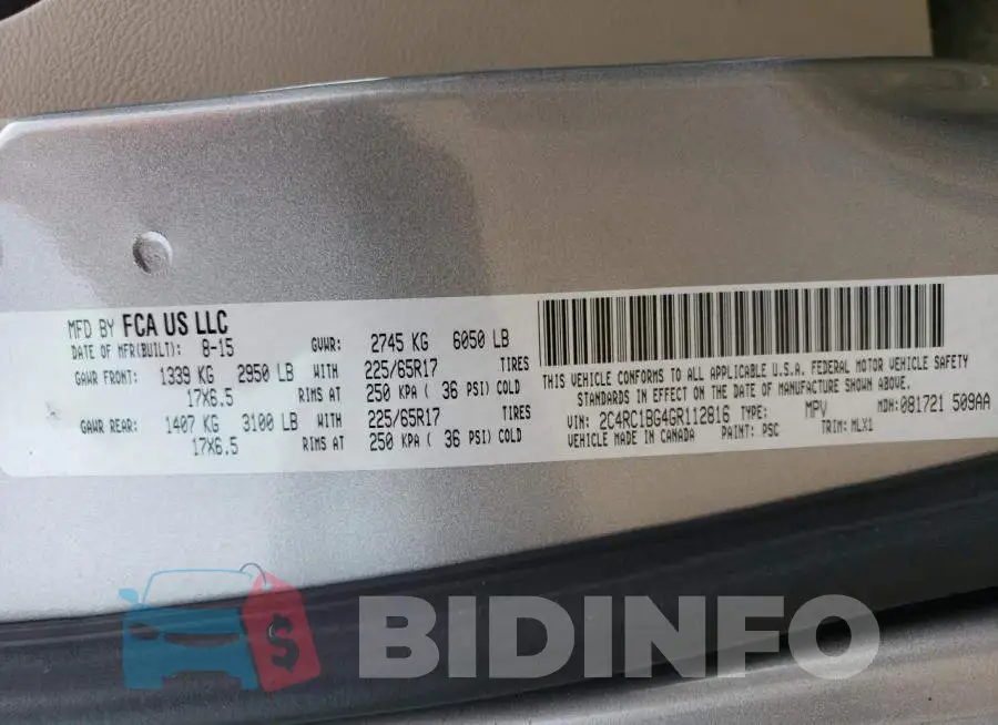 2C4RC1BG4GR112816 Photo# 13