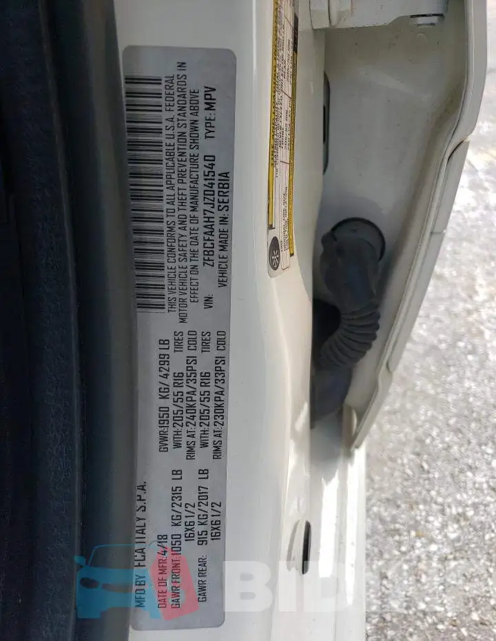 ZFBCFAAH7JZ041540 Photo# 12