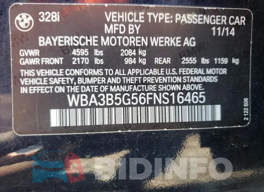 WBA3B5G56FNS16465 Photo# 12