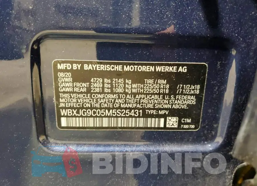 WBXJG9C05M5S25431 Photo# 13