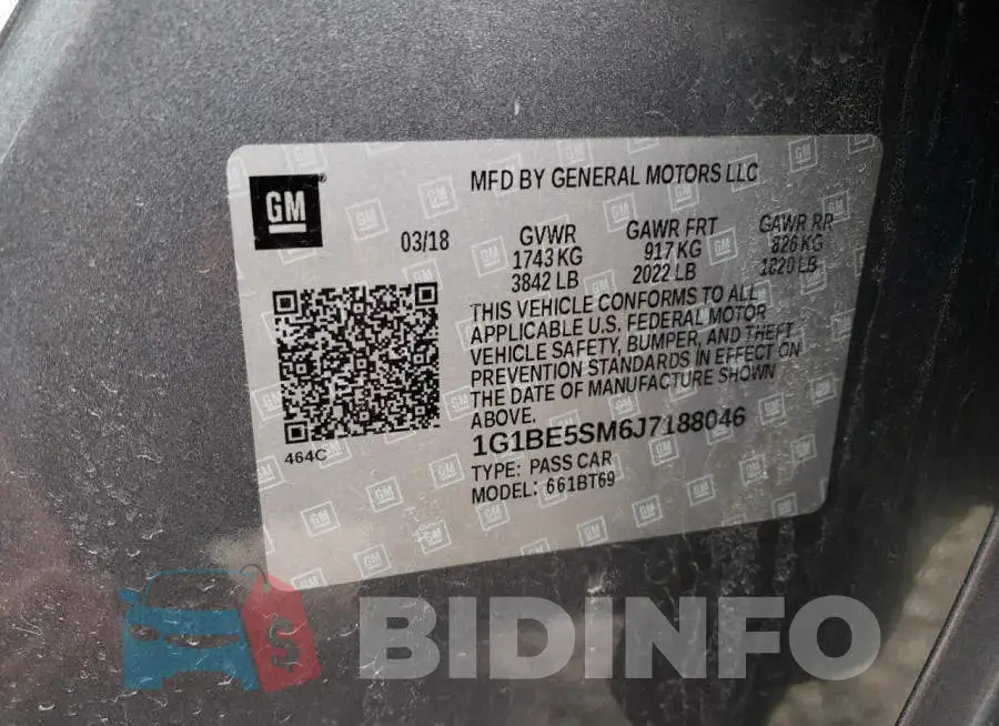 1G1BE5SM6J7188046 Photo# 12