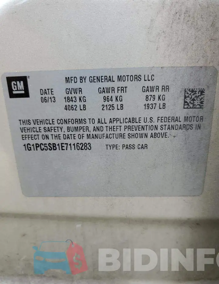 1G1PC5SB1E7116283 Photo# 12