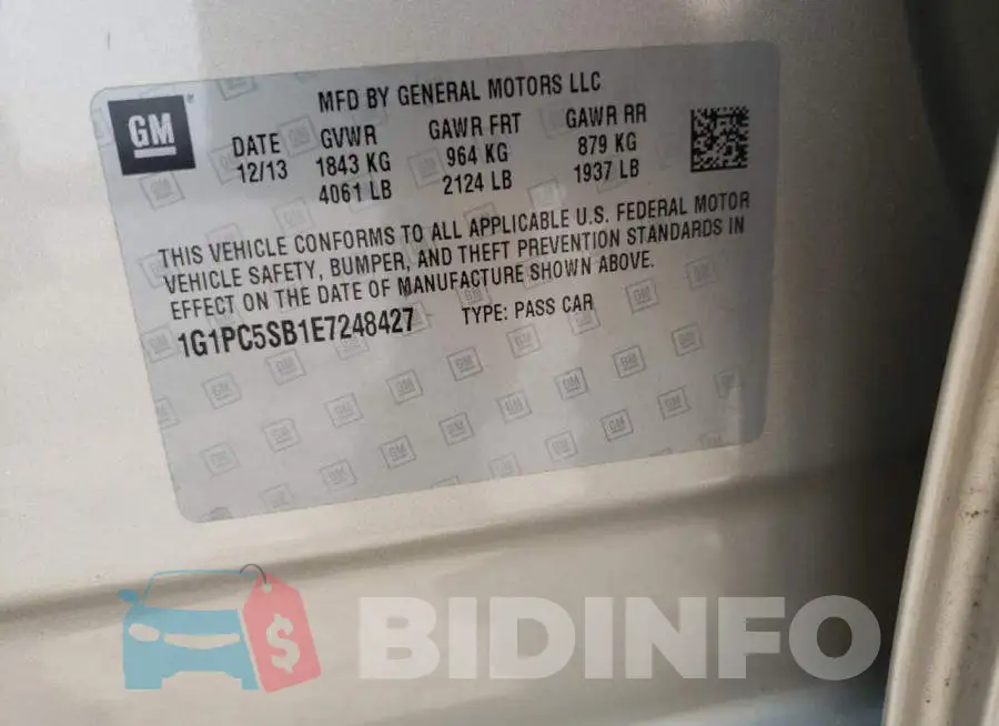 1G1PC5SB1E7248427 Photo# 12