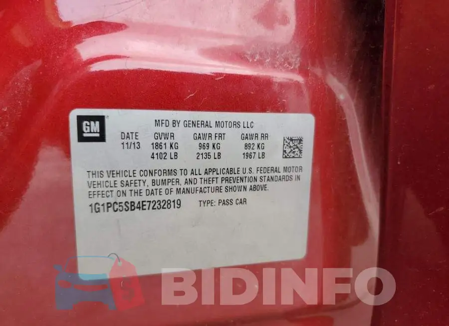 1G1PC5SB4E7232819 Photo# 12