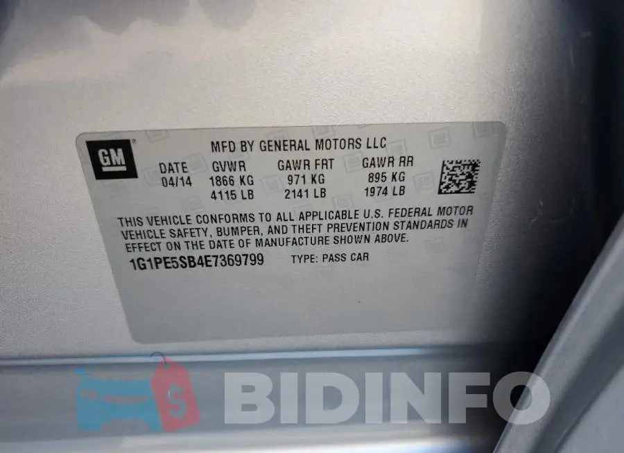 1G1PE5SB4E7369799 Photo# 12