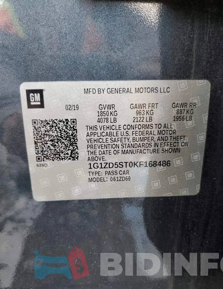 1G1ZD5ST0KF168486 Photo# 12