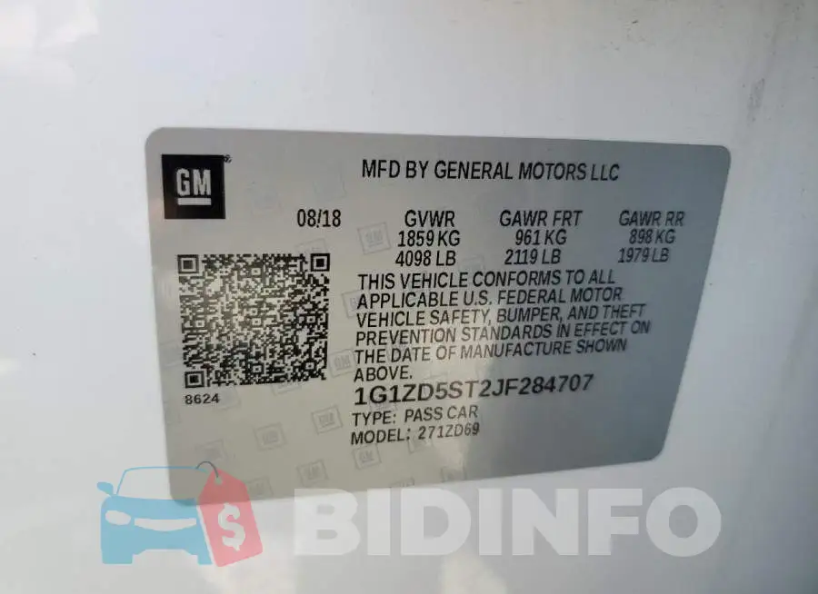 1G1ZD5ST2JF284707 Photo# 12