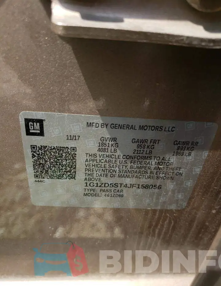 1G1ZD5ST4JF158056 Photo# 13