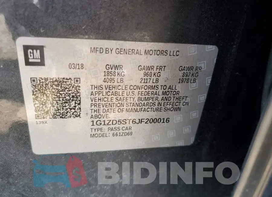 1G1ZD5ST6JF200016 Photo# 12