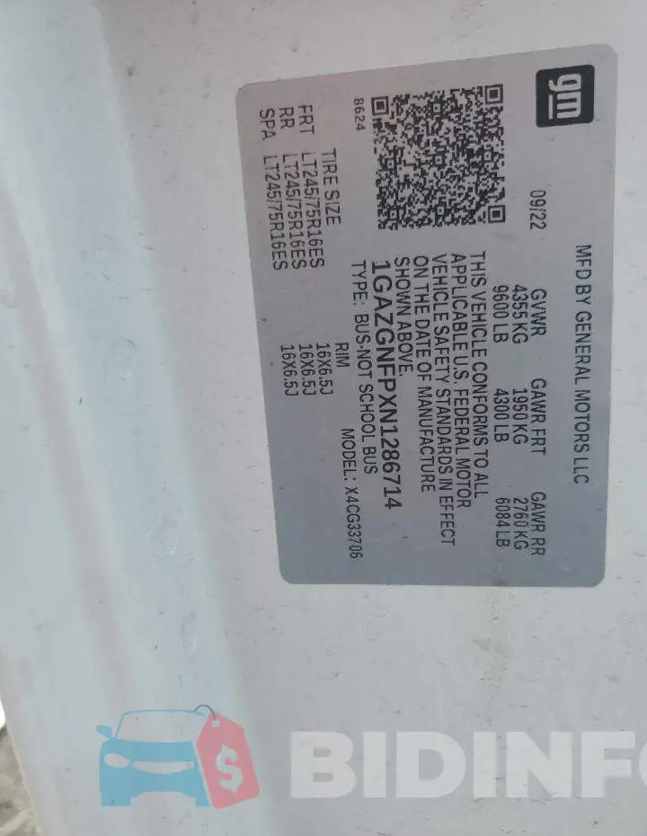 1GAZGNFPXN1286714 Photo# 13