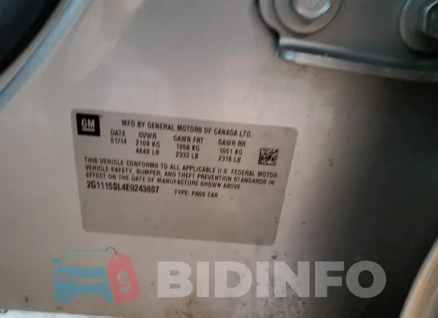 2G1115SL4E9243807 Photo# 12