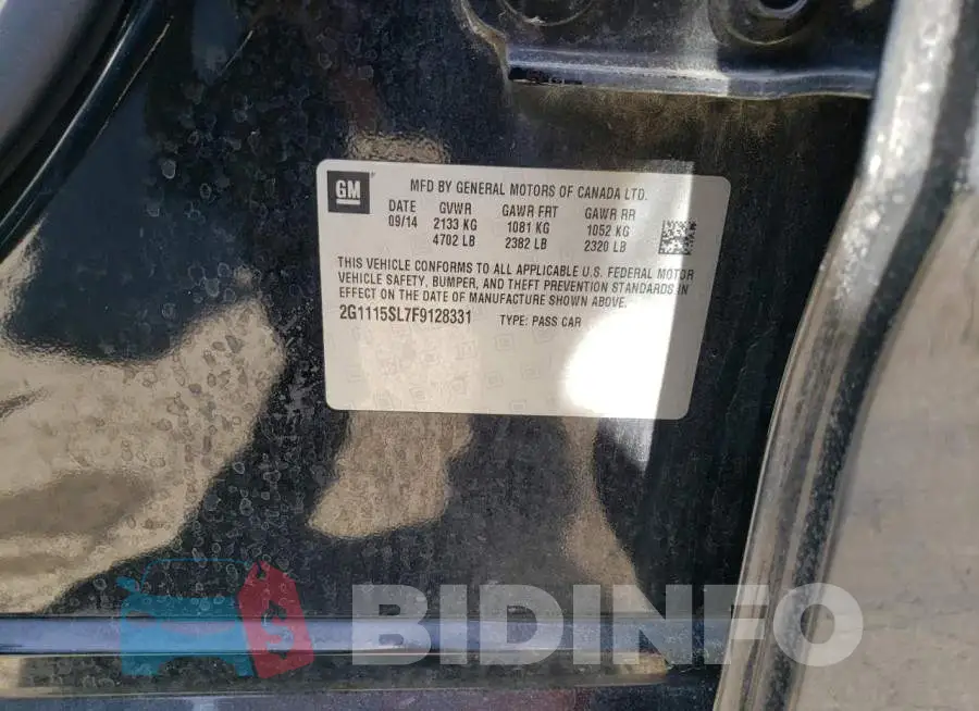 2G1115SL7F9128331 Photo# 12