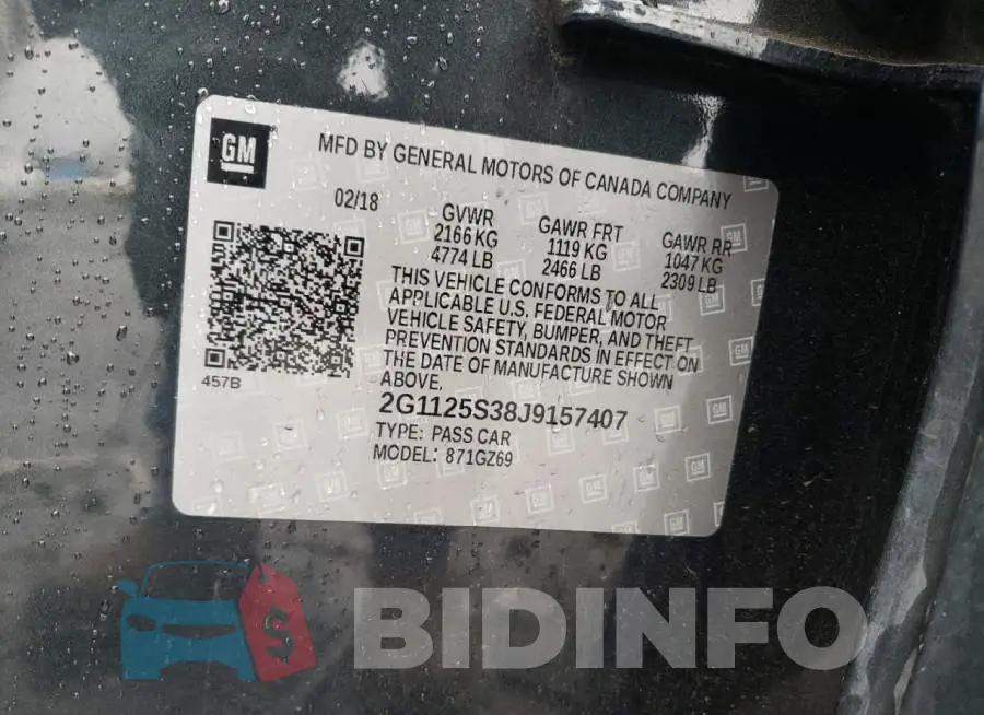 2G1125S38J9157407 Photo# 12