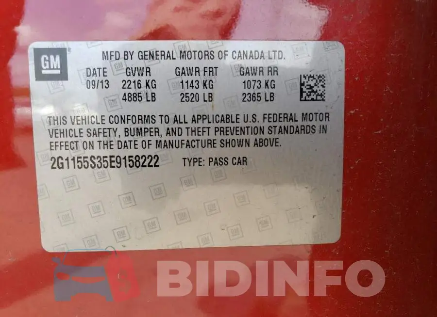 2G1155S35E9158222 Photo# 13