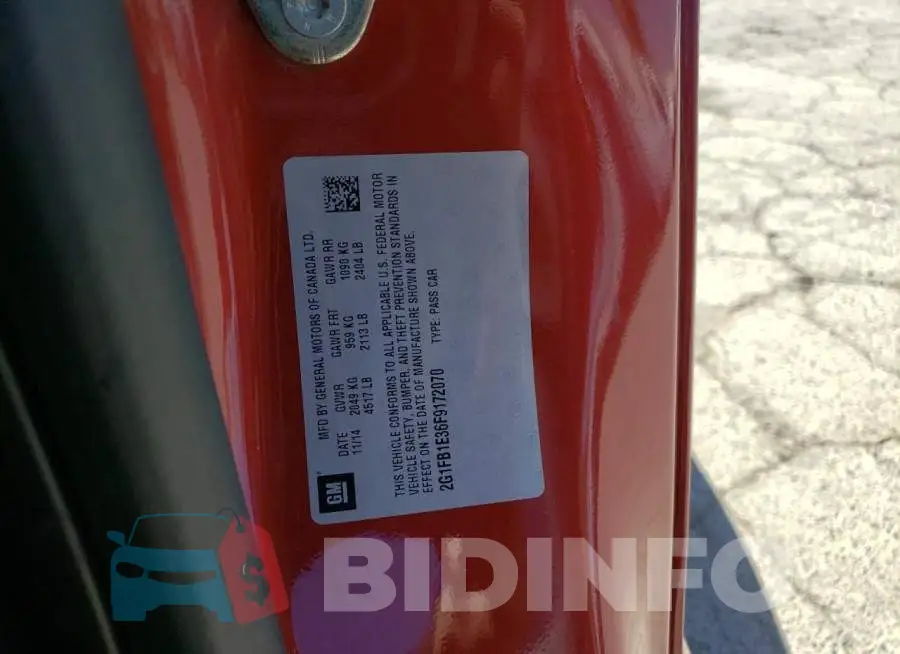 2G1FB1E36F9172070 Photo# 12