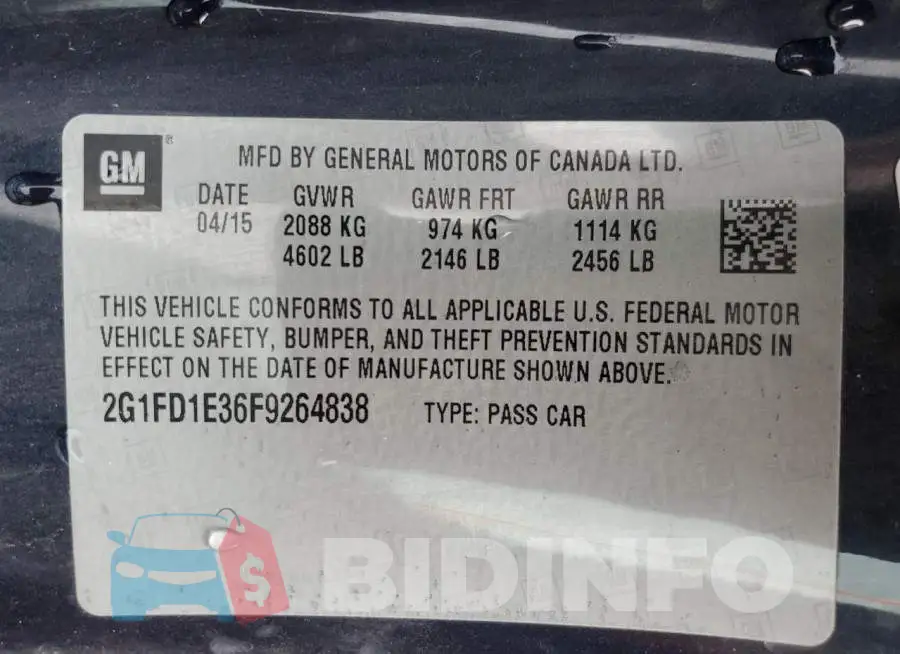 2G1FD1E36F9264838 Photo# 12