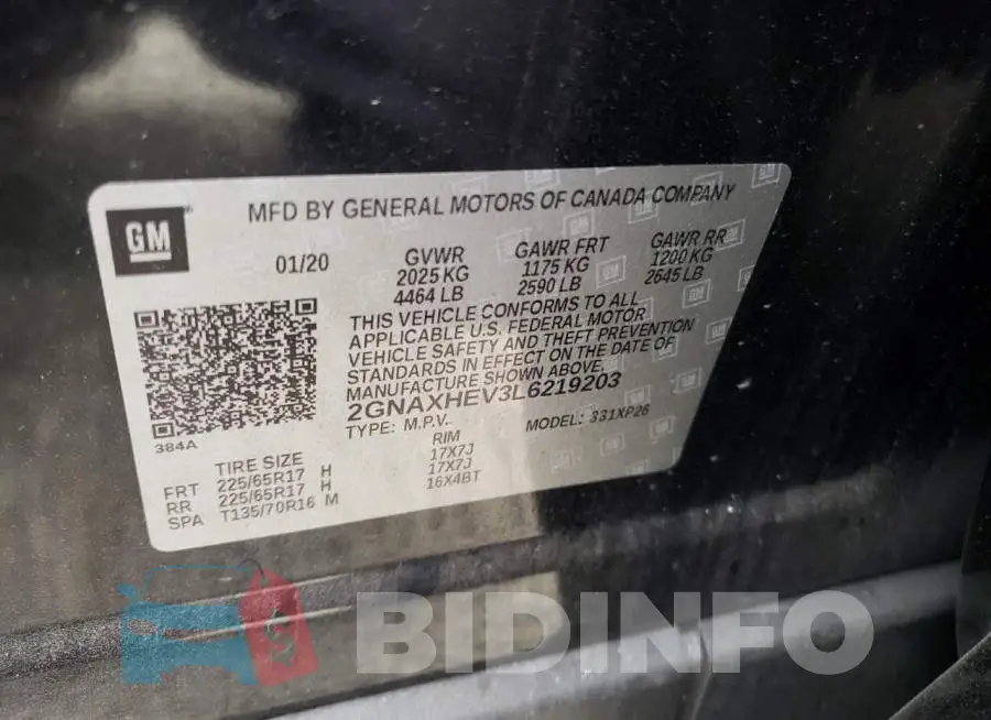 2GNAXHEV3L6219203 Photo# 13