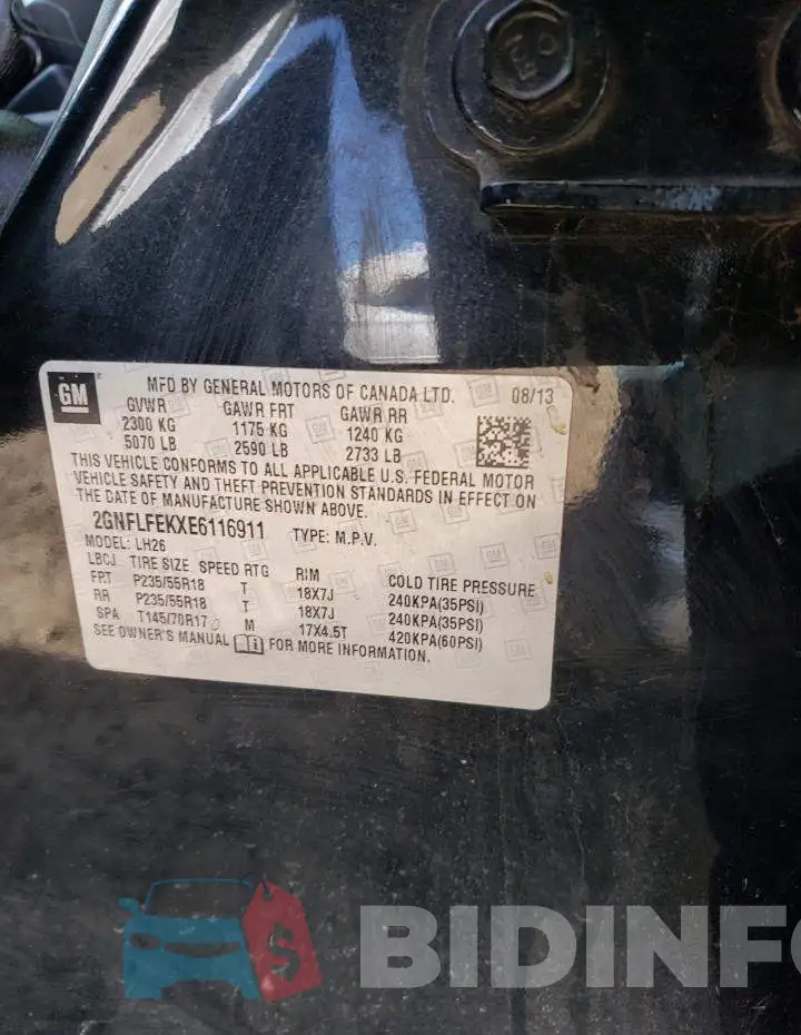 2GNFLFEKXE6116911 Photo# 13