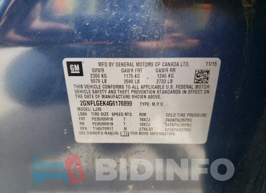 2GNFLGEK4G6176899 Photo# 12