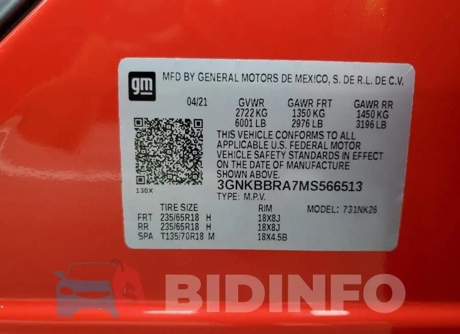 3GNKBBRA7MS566513 Photo# 12