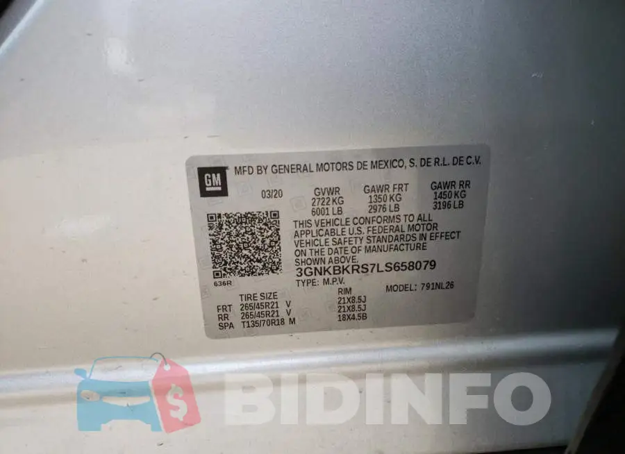 3GNKBKRS7LS658079 Photo# 13