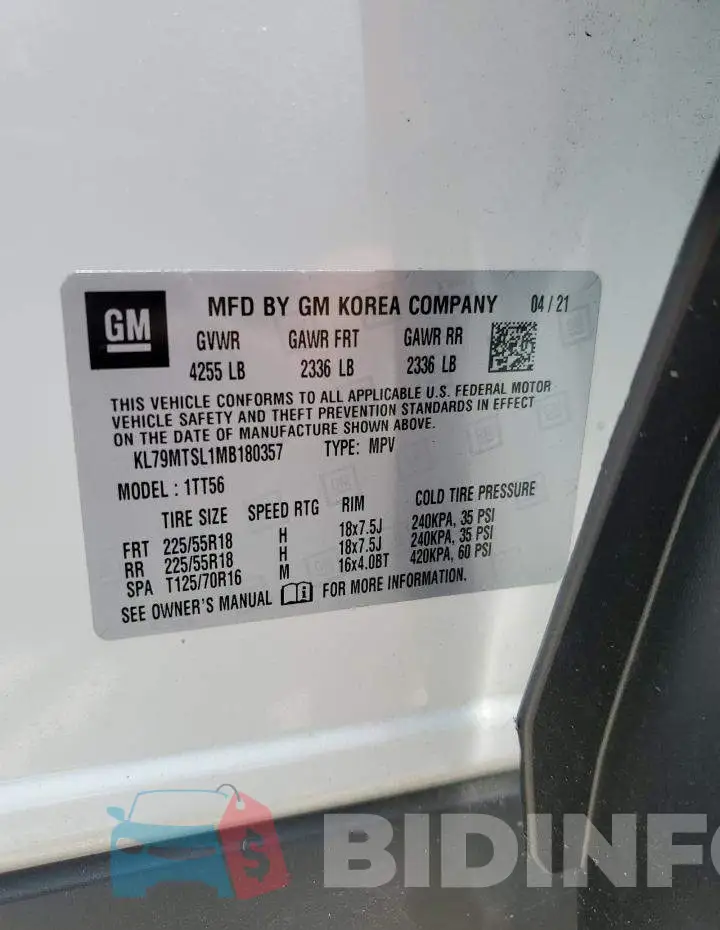 KL79MTSL1MB180357 Photo# 13