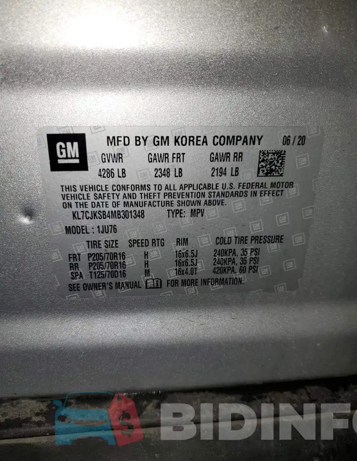 KL7CJKSB4MB301348 Photo# 13