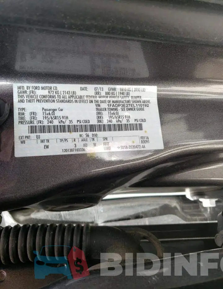 1FADP3E27EL110192 Photo# 12