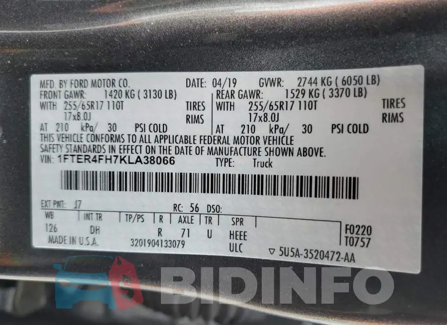 1FTER4FH7KLA38066 Photo# 12