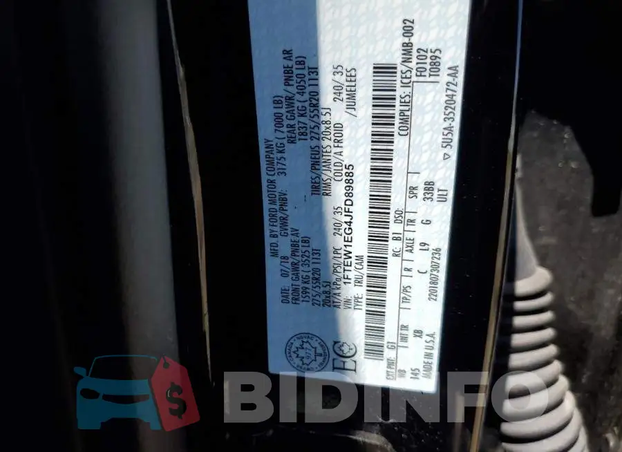 1FTEW1EG4JFD89885 Photo# 12
