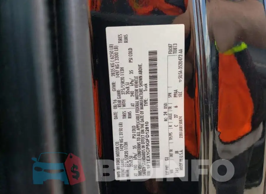 1FTEX1CP5GFD12810 Photo# 10