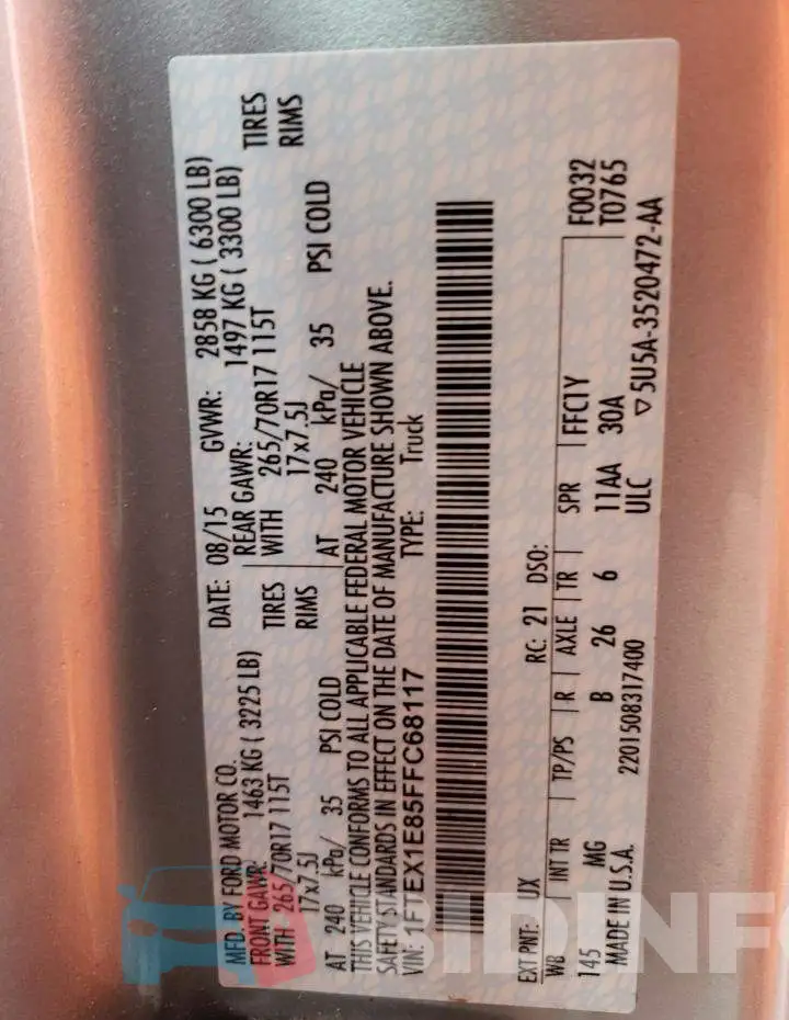 1FTEX1E85FFC68117 Photo# 12