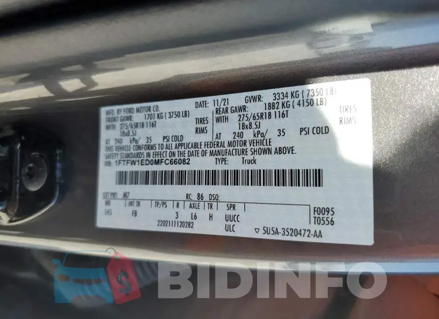 1FTFW1ED0MFC66082 Photo# 12