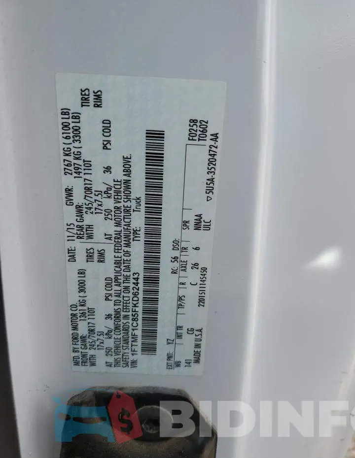 1FTMF1C85FKD62443 Photo# 12