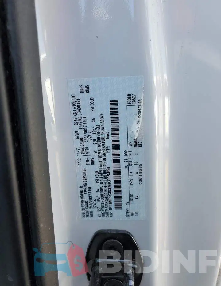 1FTMF1CB2MKF05499 Photo# 12