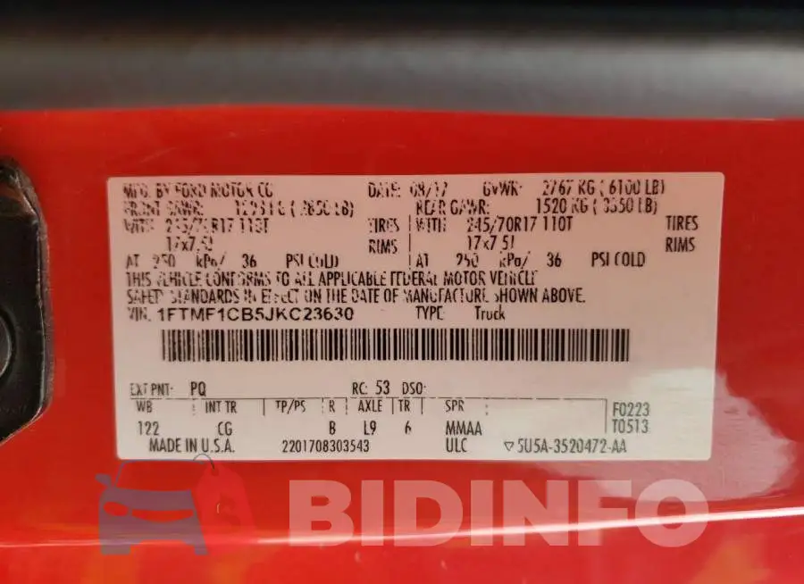 1FTMF1CB5JKC23630 Photo# 13