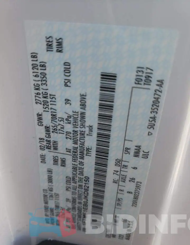 1FTMF1EB0JKD82150 Photo# 12