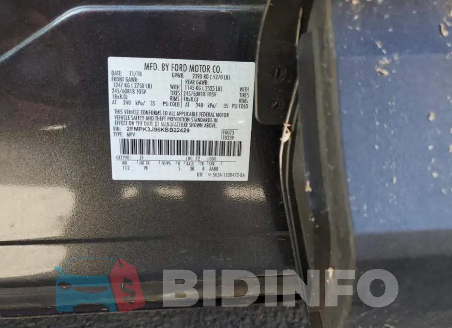 2FMPK3J96KBB22429 Photo# 13