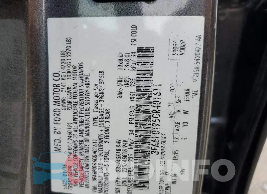 3FA6P0T95GR401611 Photo# 12