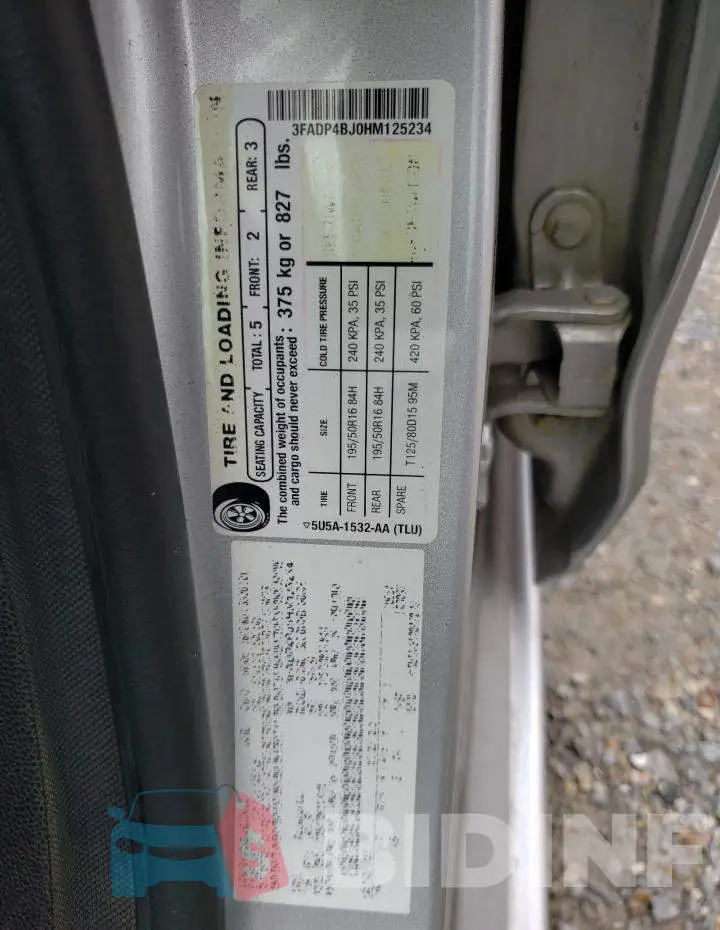 3FADP4BJ0HM125234 Photo# 12