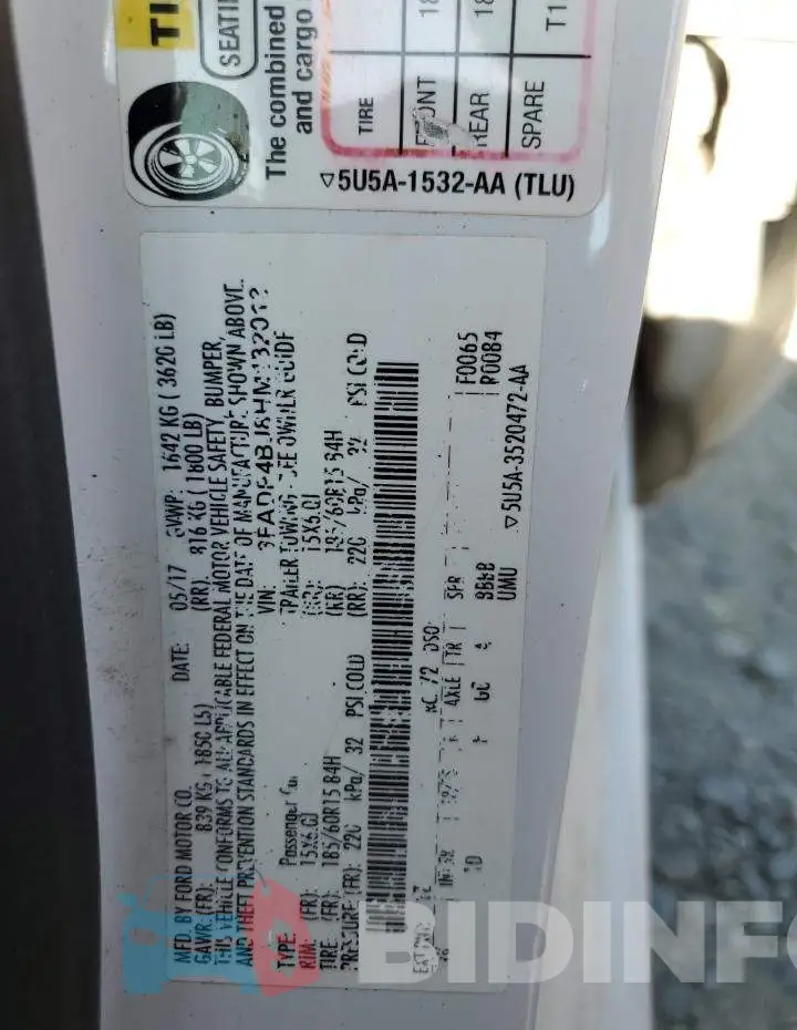 3FADP4BJ8HM132013 Photo# 12