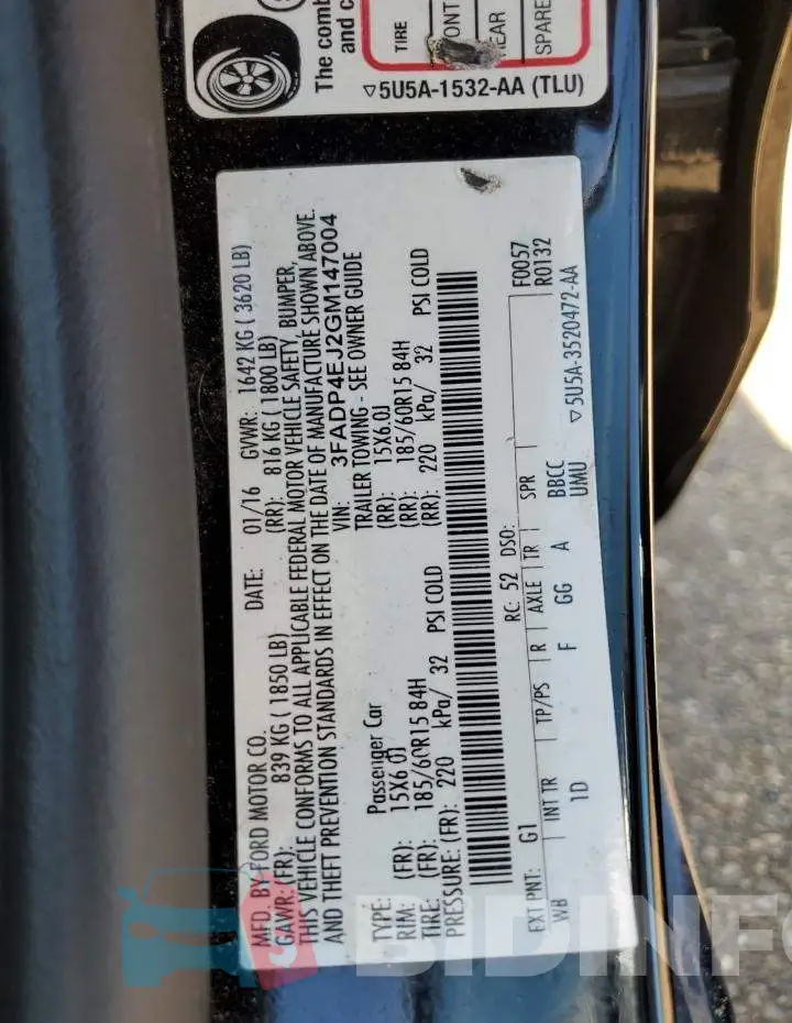 3FADP4EJ2GM147004 Photo# 13