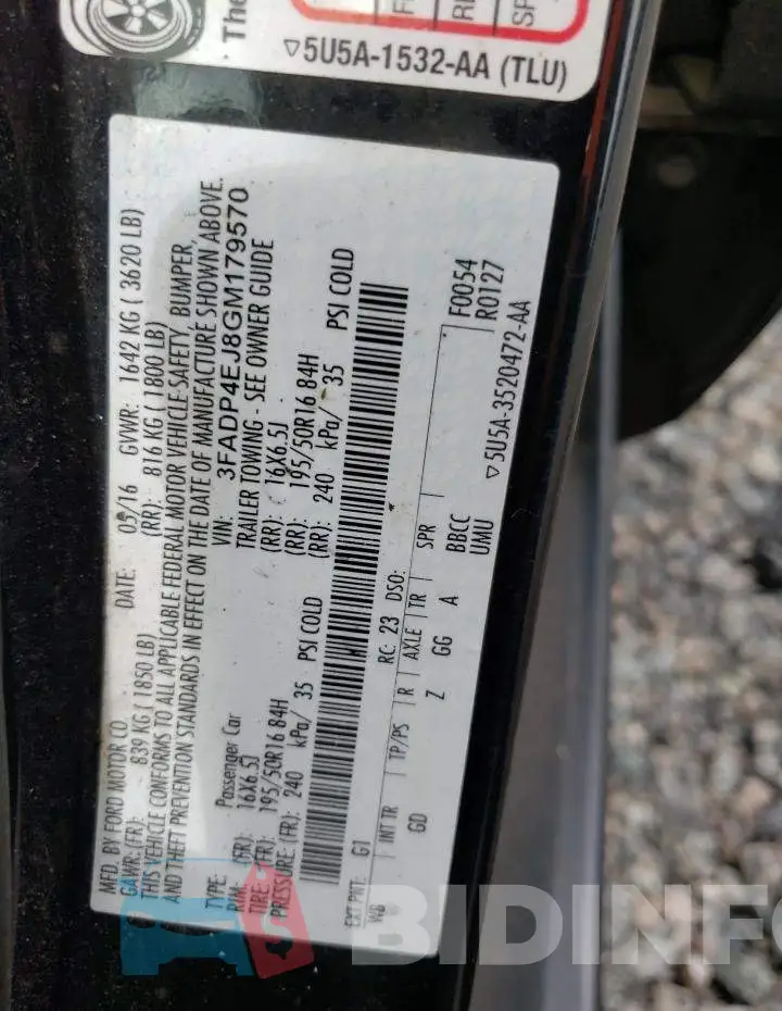 3FADP4EJ8GM179570 Photo# 12